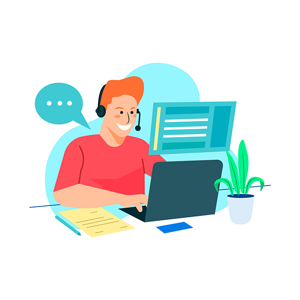 hombre trabajando desde casa